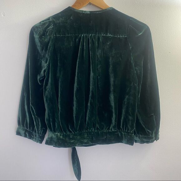 Madewell Velvet Wrap Top  - Picture 5 of 14